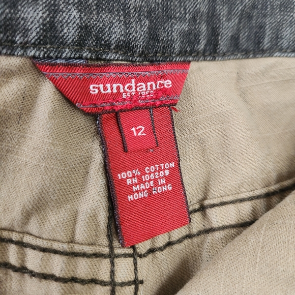 sundance wide leg bootcut vintage sundance grey womens jean sz 12 boho hippy 80s - Picture 3 of 7